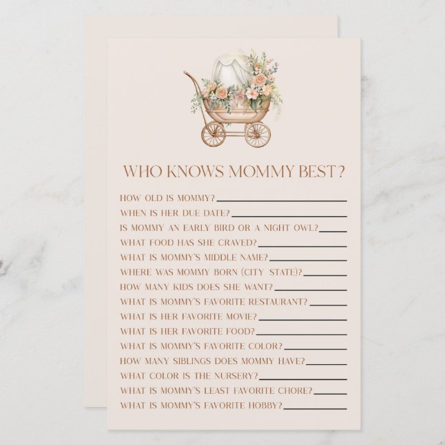 Blommigt som känner till Mamma babykläder (Fram/baksida)