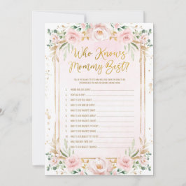 Blommigt som känner till Mamma Best Baby Shower Ga Inbjudningar