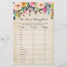 Blommigt som känner till Mamma Best Baby Shower-sp