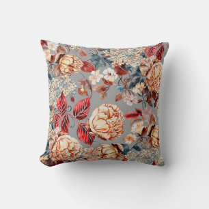 Blommigt, sömlös mönster, bakgrund i art nouveau kudde