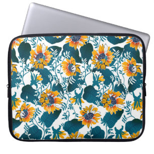 Blommigt, sömlös mönster, bakgrund i art nouveau laptop fodral