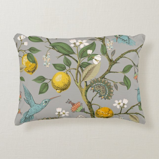 Blommigt sömlös mönster. Botaniska tapet. plan Prydnadskudde (Framsidan)