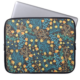 Blommigt sömlös mönster. Hand plockade kreativ flo Laptop Fodral