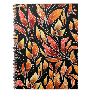 Blommigt sömlös mönster. Höger bakgrund med hopp Anteckningsbok