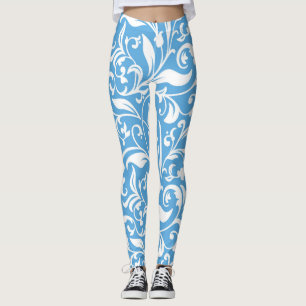Blommigt Sömlös Mönster Leggings