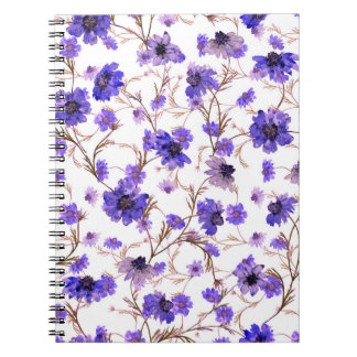 Blommigt sömlös mönster med guldblommor anteckningsbok