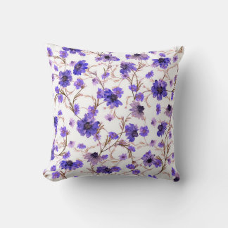 Blommigt sömlös mönster med guldblommor kudde