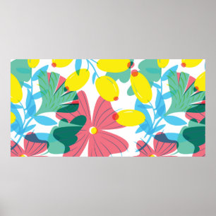 Blommigt sömlös mönster med inslag med insyn. poster
