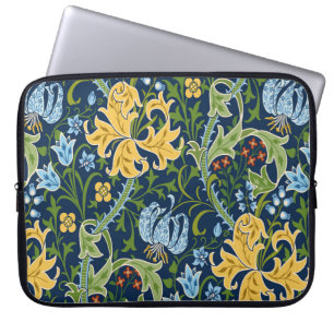 Blommigt sömlös mönster med stora blommor, lily oc laptop fodral