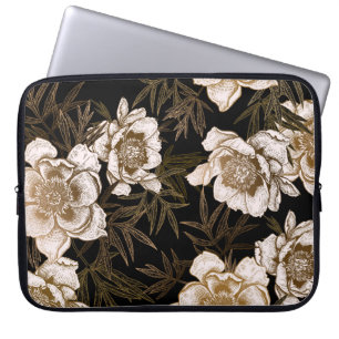 Blommigt sömlös mönster. Päron och blomkål Laptop Fodral