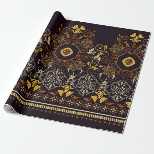 Blommigt sömlös mönster. Vintage indian dekorat Presentpapper
