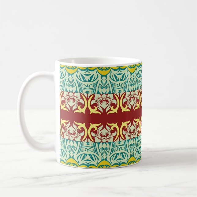 Blommigt: Sömlös Vintage Kaffemugg (Vänster)