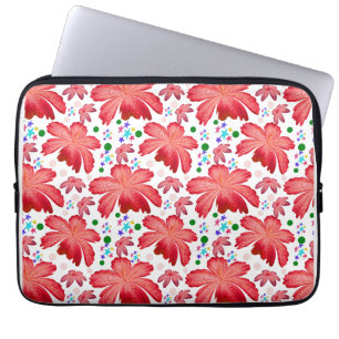 Blommigt Sömlöst Mönster   Akryl Blomdesign Laptop Fodral