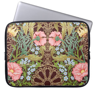 Blommigt Sömlöst mönster, bakgrund med konst nr Laptop Fodral