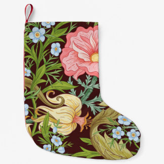 Blommigt Sömlöst mönster, bakgrund med konst nr Liten Julstrumpa