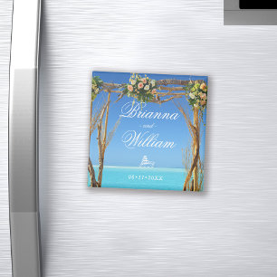 Blommigt Sommarbäckenet Grind Spara datum Magnet