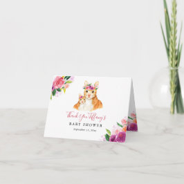Blommigt Söt babyskor för Mamma och Baby Tack Kort