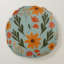 Blommigt Söt Colorful Flowers Dekorativ kudde