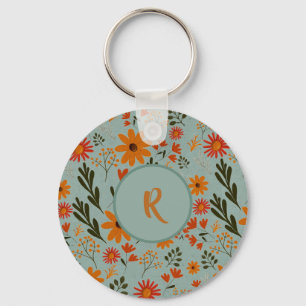Blommigt Söt Colorful Flowers Keychain Nyckelring