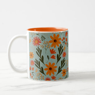 Blommigt Söt Colorful Flowers Mugg