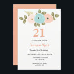 Blommigt Söt Peach 21:a födelsedagsinbjudan Inbjudningar<br><div class="desc">Blommigt Söt Peach 21:a födelsedagsinbjudan Matching-samling i Niche- och Nest-butiken. Vi har använt teckningar från: Freshmint Paperie https://www.etsy.com/shop/FreshmintPaperie</div>