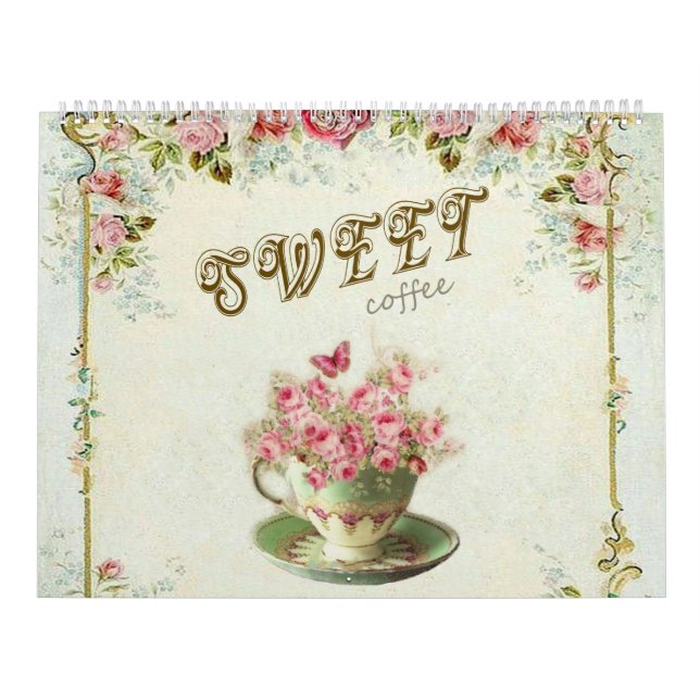 Blommigt sötkaffe kalender (Omslag)