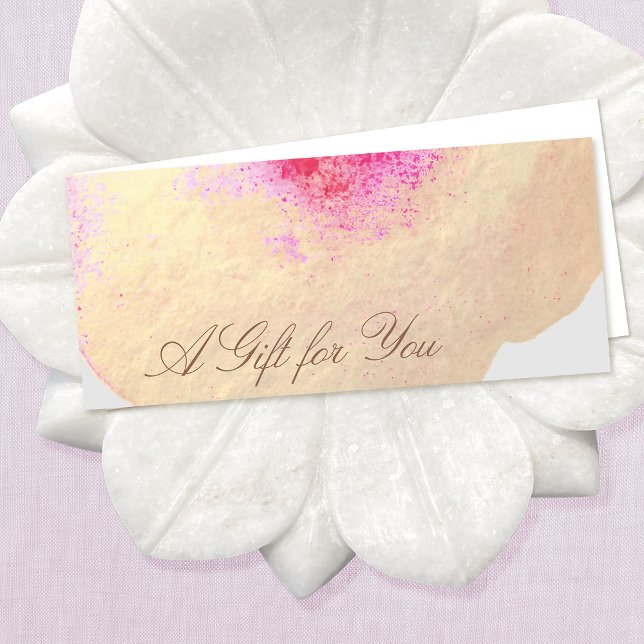 Blommigt Spa Salon Guld Watercolor Gift Certificat (Skapare uppladdad)