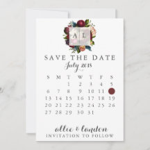 Blommigt Spara datumkalender