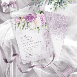 Blommigt Sparkles Bröllop Mauve ID889