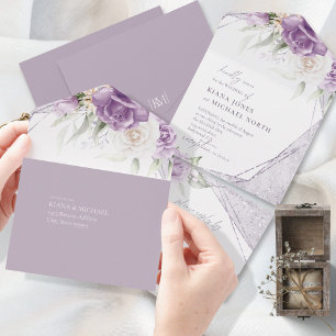 Blommigt Sparkles Bröllop Mauve ID889
