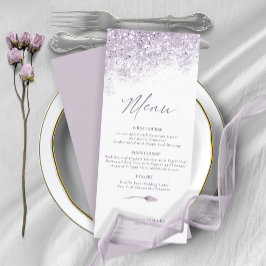 Blommigt Sparkles Bröllop Menu2 Mauve ID889