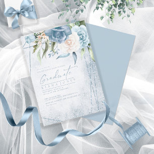 Blommigt Sparkles Studenten Blue ID889