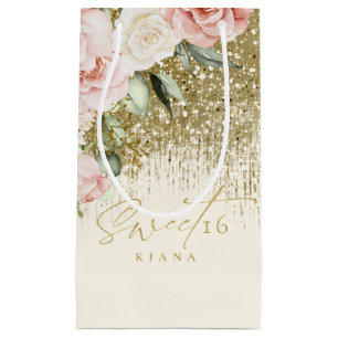 Blommigt Sparkles Sweet sixteen Guld ID912