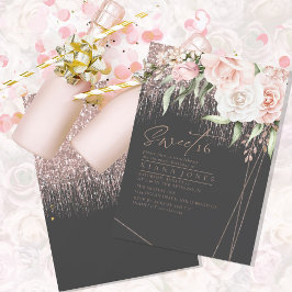 Blommigt Sparkles Sweet sixteen Guld Ro/Blk ID912