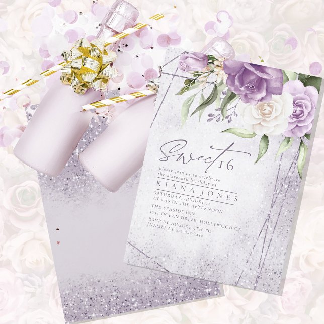 Blommigt Sparkles Sweet sixteen Mauve ID912 (Skapare uppladdad)