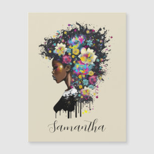 Blommigt Sparkling African American Woman