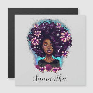 Blommigt Sparkling Afro Woman
