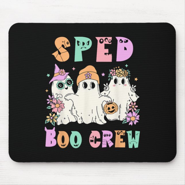 Blommigt Sped Boo Crew Halloween Ghost Speciell Ed Musmatta (Framsidan)