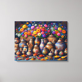 "Blommigt Spice Bazaar" Canvastryck