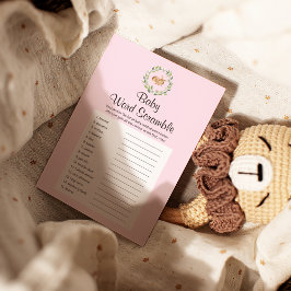 Blommigt Spipande Hjort Girl Baby Ord Scramble Gam Flygblad