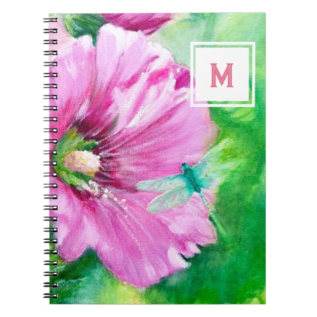 Blommigt Spiral fotopatbok Anteckningsbok (Framsidan)