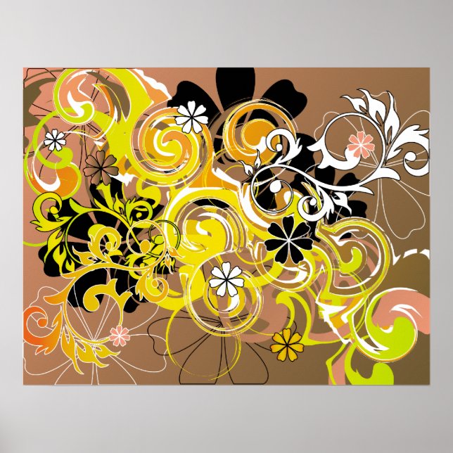 blommigt spiral poster (Framsidan)
