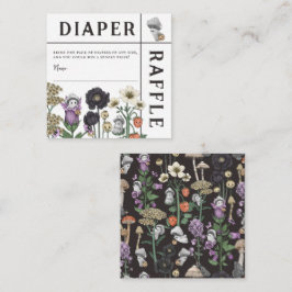 Blommigt Spöken Halloween Baby Shower Diaper Raffl Tilläggskort