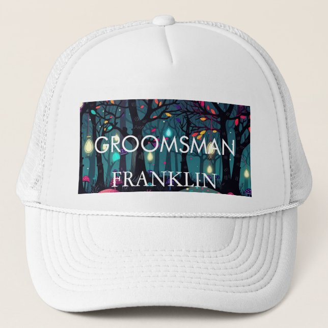 Blommigt Spray Fantasy Art GROOMSMAN Cap Keps (Framsida)