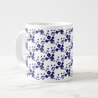 Blommigt Spray, S1-Blue-White-Jumbo Coffee Mugg Jumbo Mugg