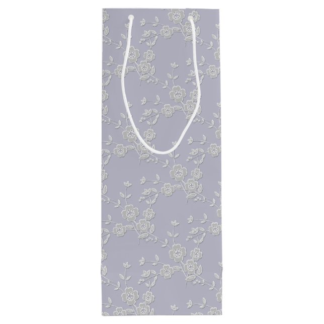 Blommigt Spray Stil 1, LILA-WHITE-VIN GIFT BAG (Baksidan)