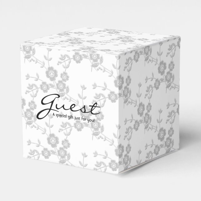 Blommigt Spray Stil 1-MÖHIPPAS-WHITE-SQ FAVOR-RUTO Presentaskar (Framsidan Sidan)