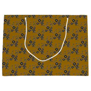 Blommigt Spray Stil 1, Silver-Guld-1-GIFT BAG L