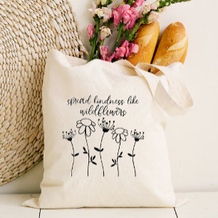 Blommigt Spread Kindness Tygkasse