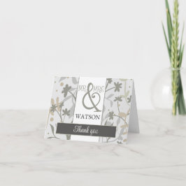 Blommigt Sprigs Modern Elegant Söt Inspirief Tack Kort